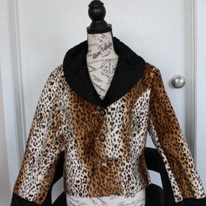 Faux Fur Leopard Jacket